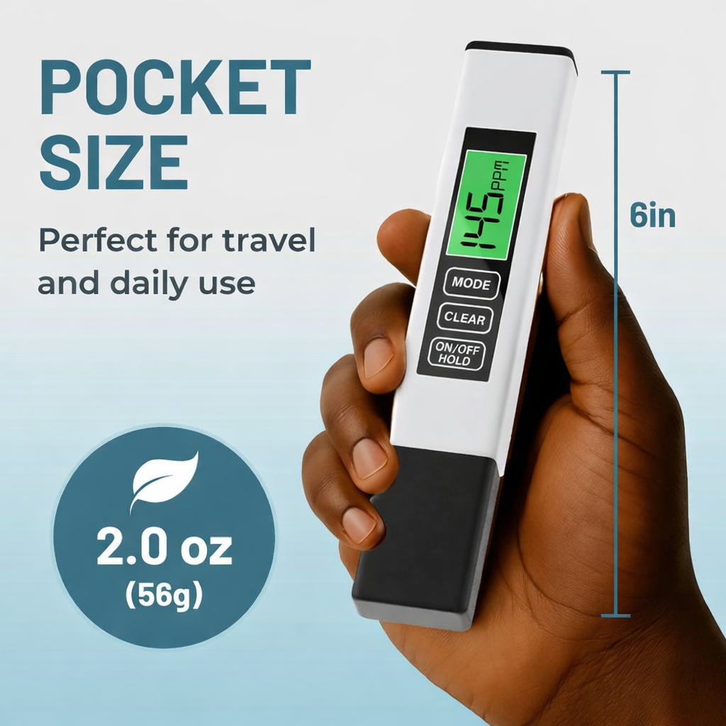 💧 4-in-1 Digital TDS Water Tester for Drinking Water Quality