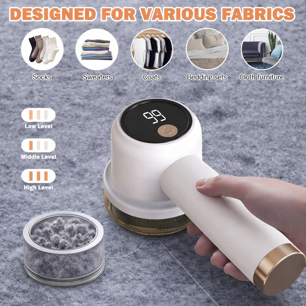 🔋 Cordless Fabric Shaver with Extra Blades – Safe, Fast & Easy to Use