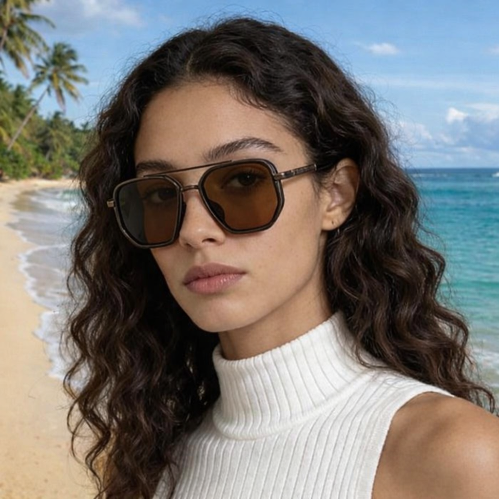 Fashion Fall/Summer 2026 Geometric Frame Double Beam Sun Glasses Trends