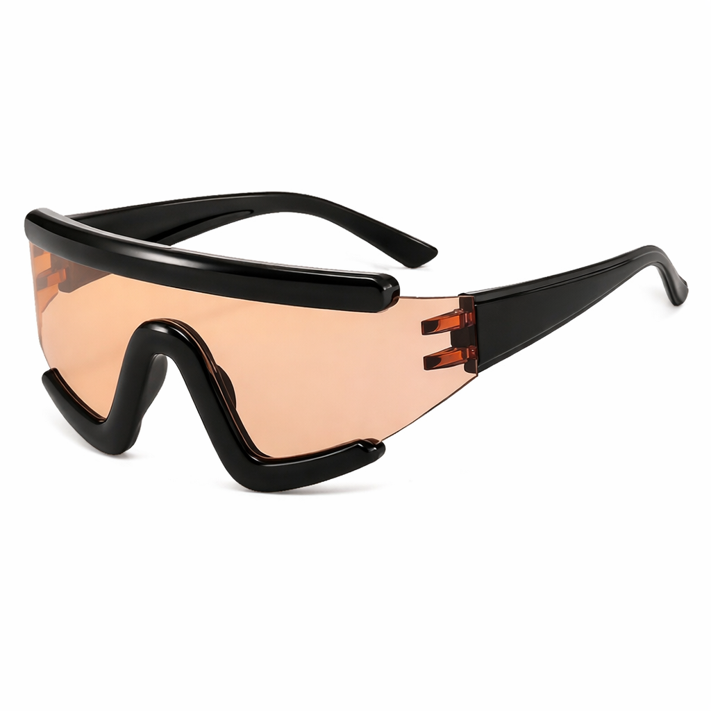Personalized Large Frame Black Cycling Sunglasses