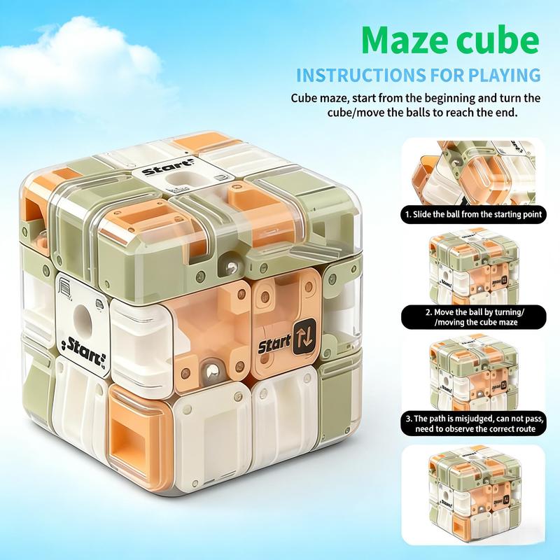 🧩 3D Ball Maze Cube Puzzle - Educational Logic Cube for Kids 🧠👧👦