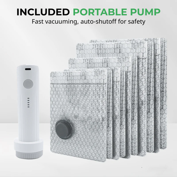 🏆⚡ 50K+ SOLD![2026 Upgraded] Cordless Travel Vacuum Storage Compression Bag