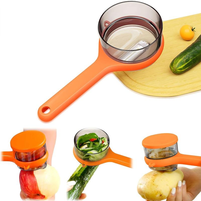 🌿Peeling Knife with Storage Box, Upgrade Vegetable Peeler with Storage Bucket