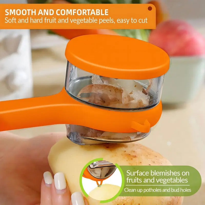🌿Peeling Knife with Storage Box, Upgrade Vegetable Peeler with Storage Bucket