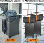 💥 2-Pack Strong Adjustable Luggage Connector Straps – Ultimate Travel Companion!