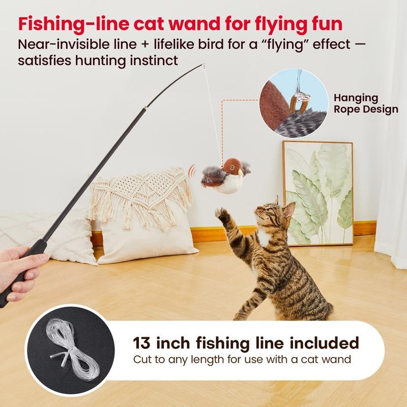 Flapping Bird Cat Toy, Interactive Cat Exercise Toys