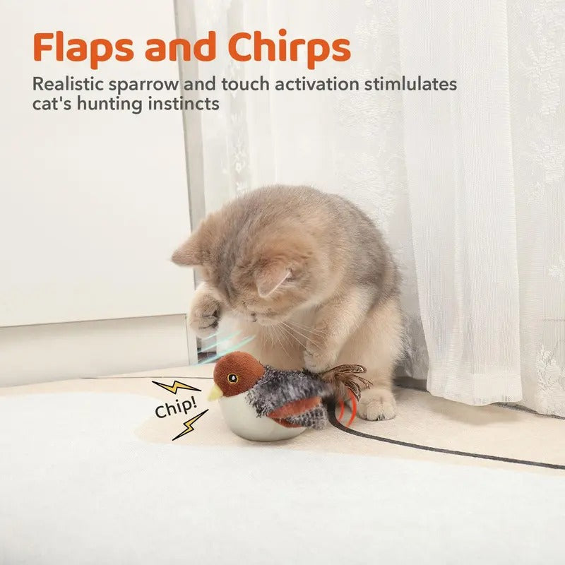 Flapping Bird Cat Toy, Interactive Cat Exercise Toys