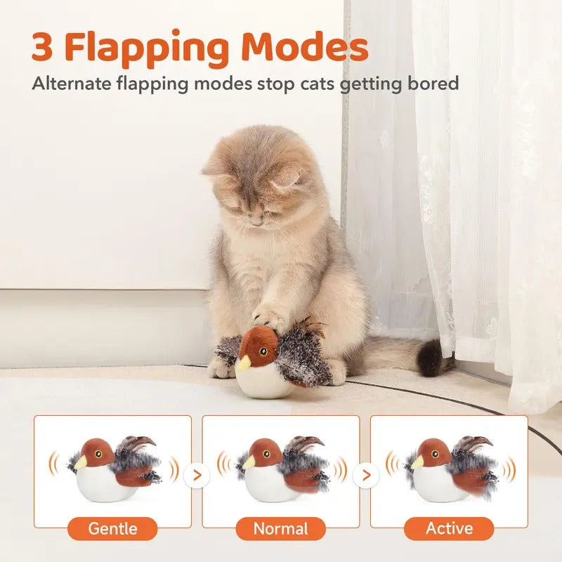 Flapping Bird Cat Toy, Interactive Cat Exercise Toys