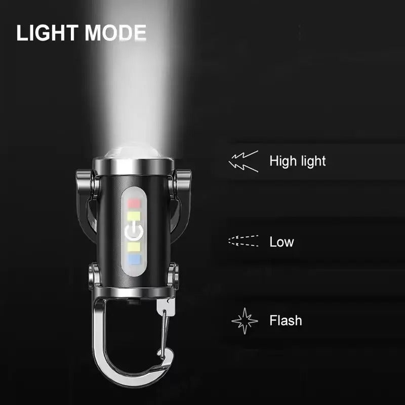 🔦【2026】 Rechargeable Mini Keychain Flashlight COB Keychain Work Light