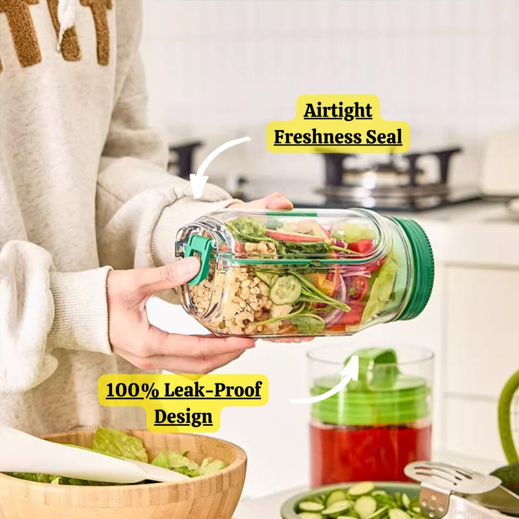 2-in-1 Leakproof Salad Pod Bowl