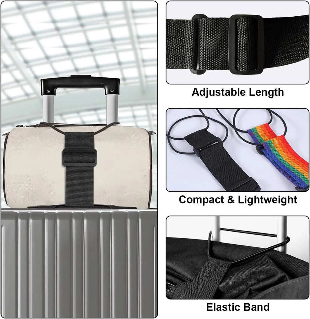 💥 2-Pack Strong Adjustable Luggage Connector Straps – Ultimate Travel Companion!