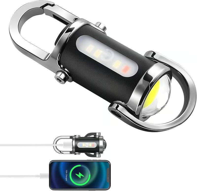 🔦【2026】 Rechargeable Mini Keychain Flashlight COB Keychain Work Light