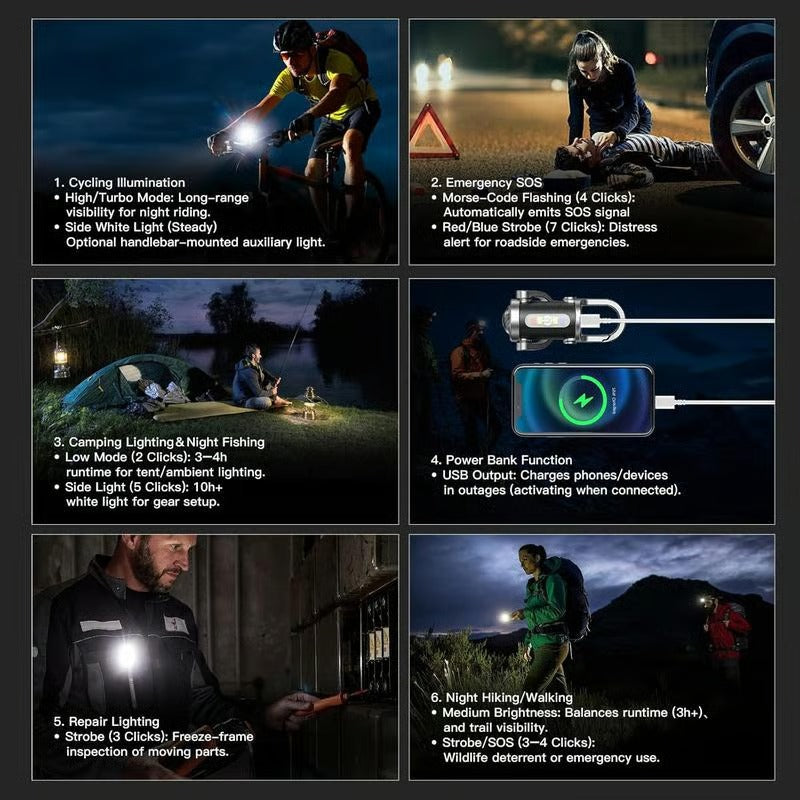🔦【2026】 Rechargeable Mini Keychain Flashlight COB Keychain Work Light