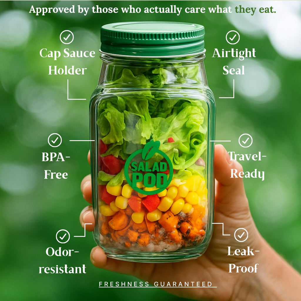 2-in-1 Leakproof Salad Pod Bowl