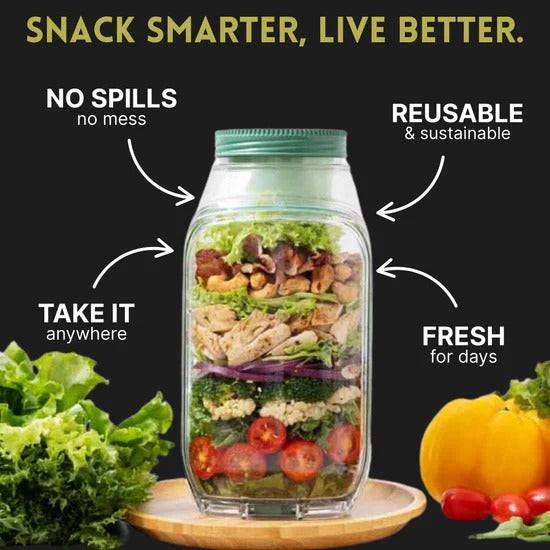 2-in-1 Leakproof Salad Pod Bowl