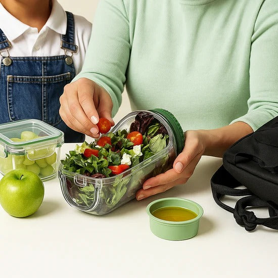 2-in-1 Leakproof Salad Pod Bowl