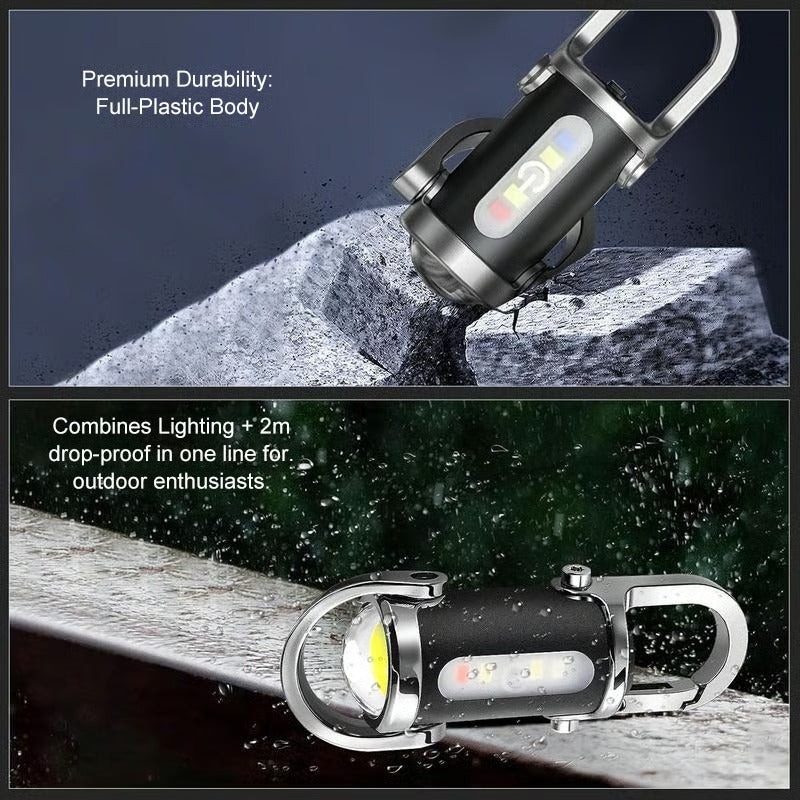 🔦【2026】 Rechargeable Mini Keychain Flashlight COB Keychain Work Light