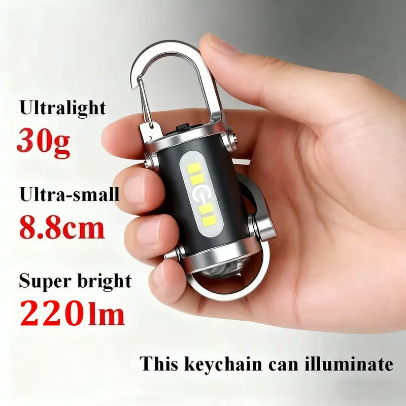🔦【2026】 Rechargeable Mini Keychain Flashlight COB Keychain Work Light