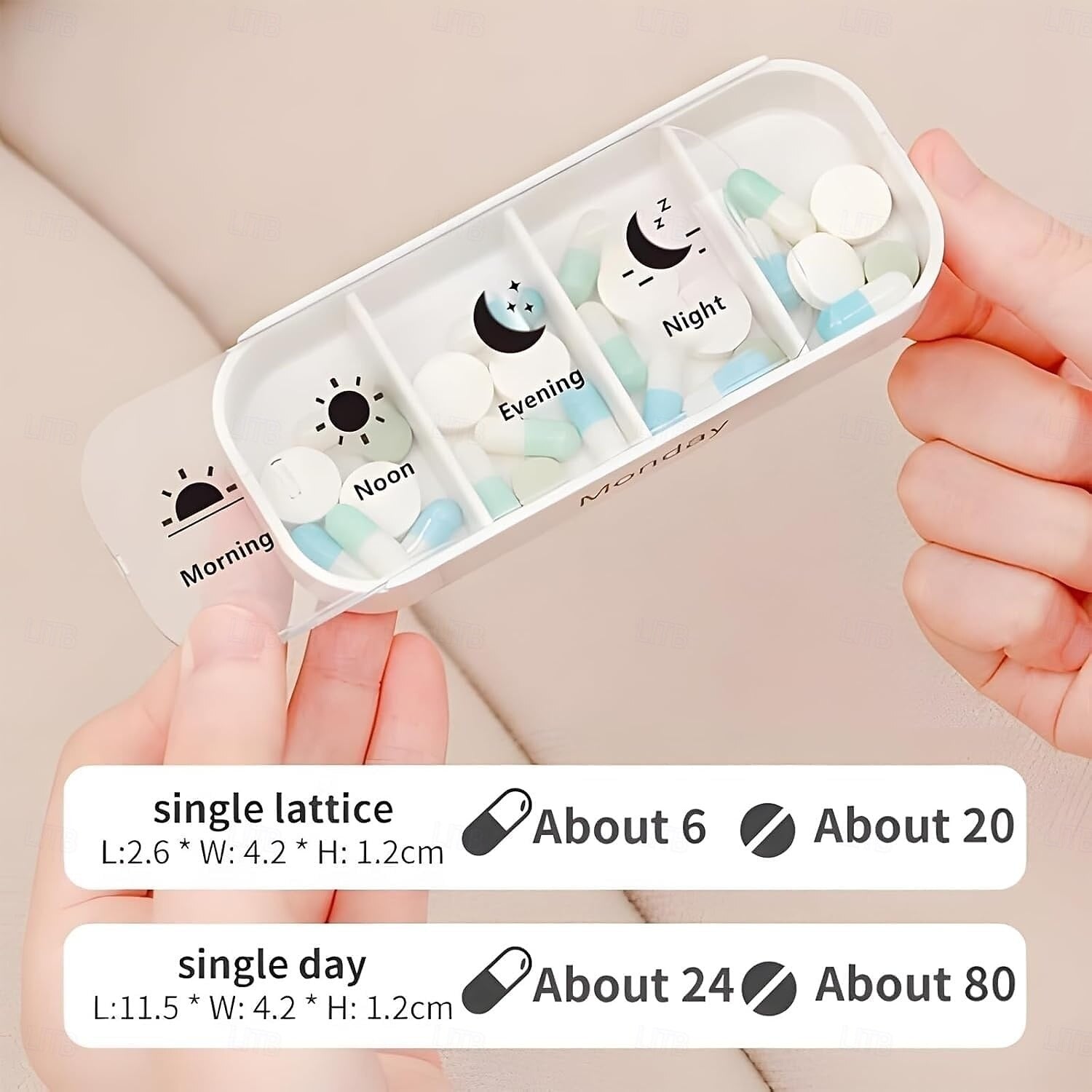 🏆⚡ 50K+ SOLD!Never Miss a Dose – 7-Day Large Capacity Portable Pill Organizer