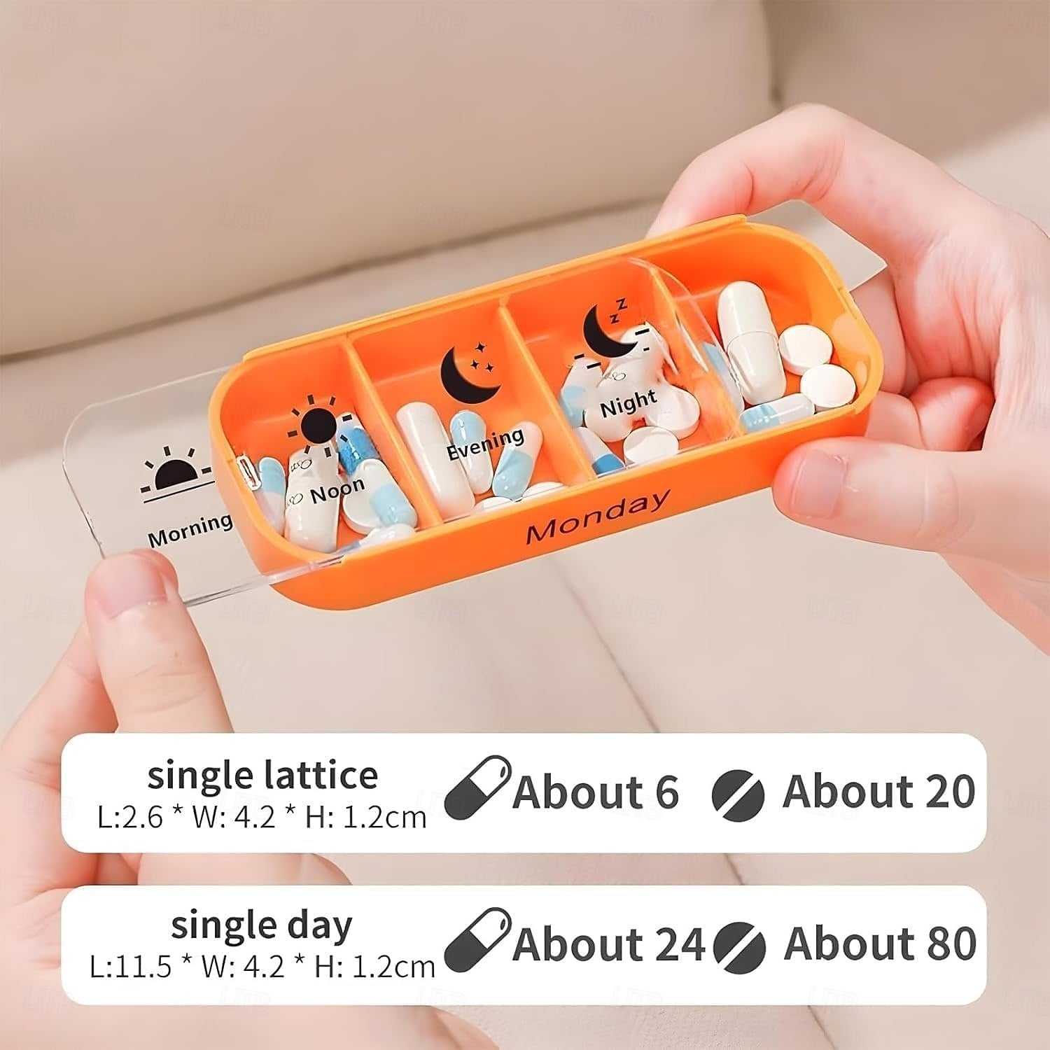 🏆⚡ 50K+ SOLD!Never Miss a Dose – 7-Day Large Capacity Portable Pill Organizer
