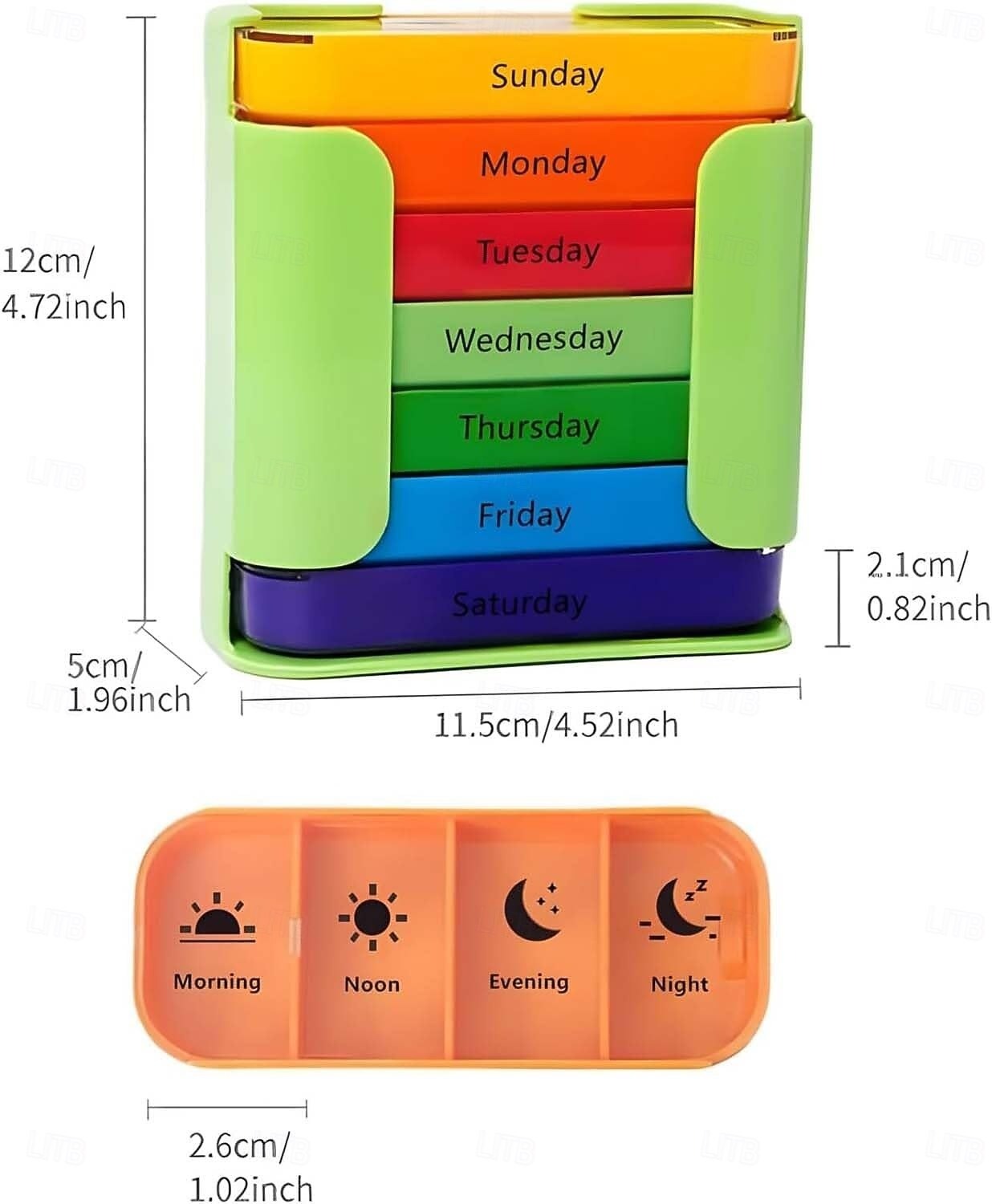 🏆⚡ 50K+ SOLD!Never Miss a Dose – 7-Day Large Capacity Portable Pill Organizer