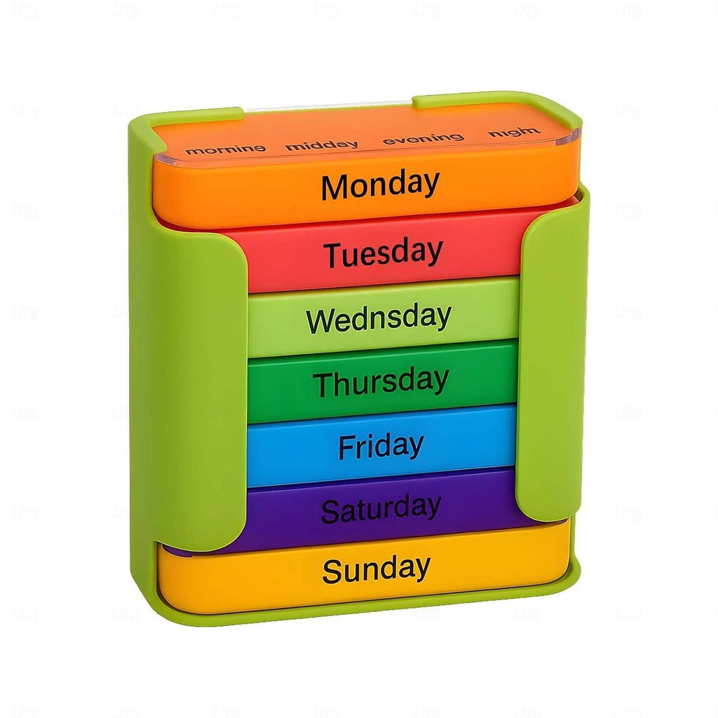 🏆⚡ 50K+ SOLD!Never Miss a Dose – 7-Day Large Capacity Portable Pill Organizer