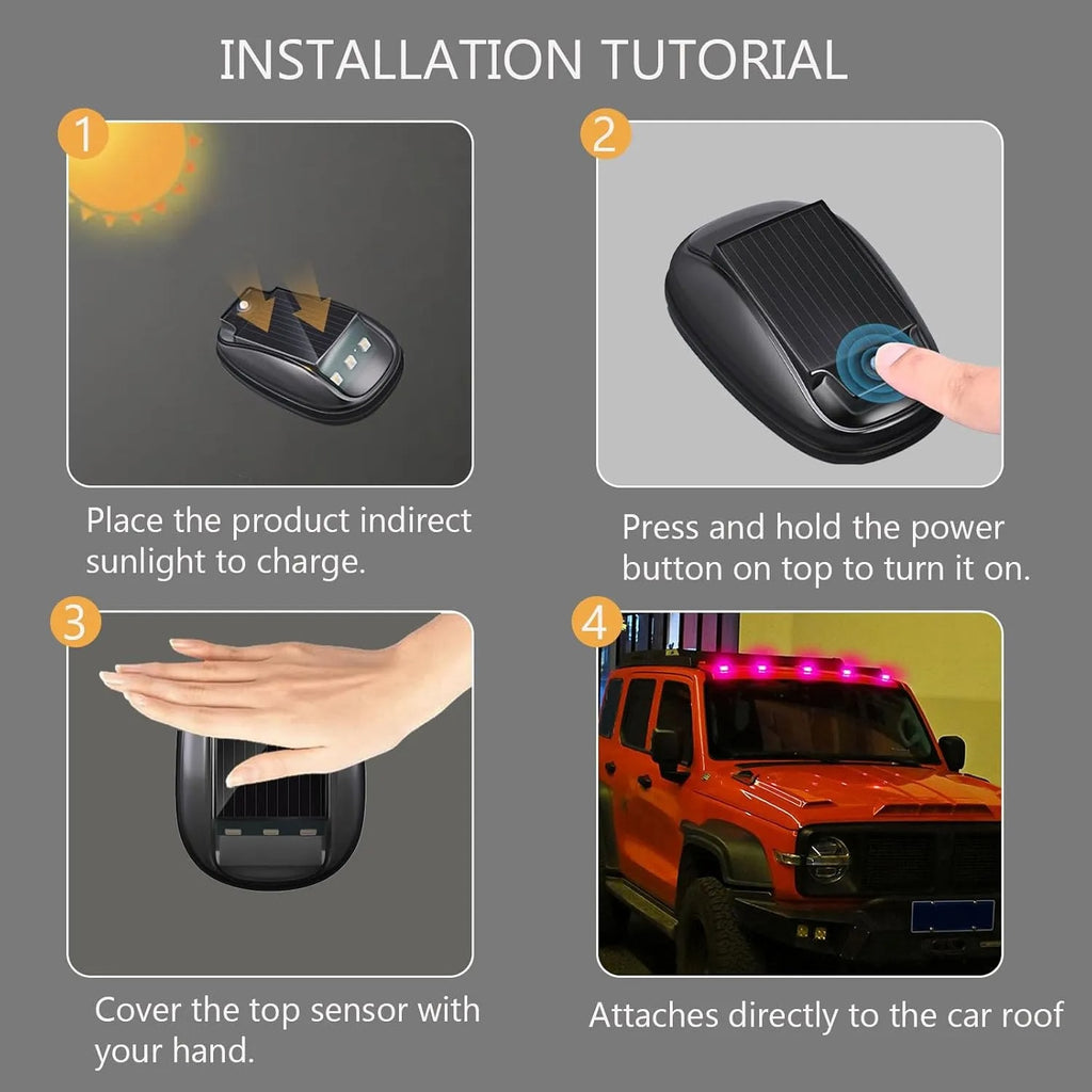 🔥Solar Roof Strobe Light💡