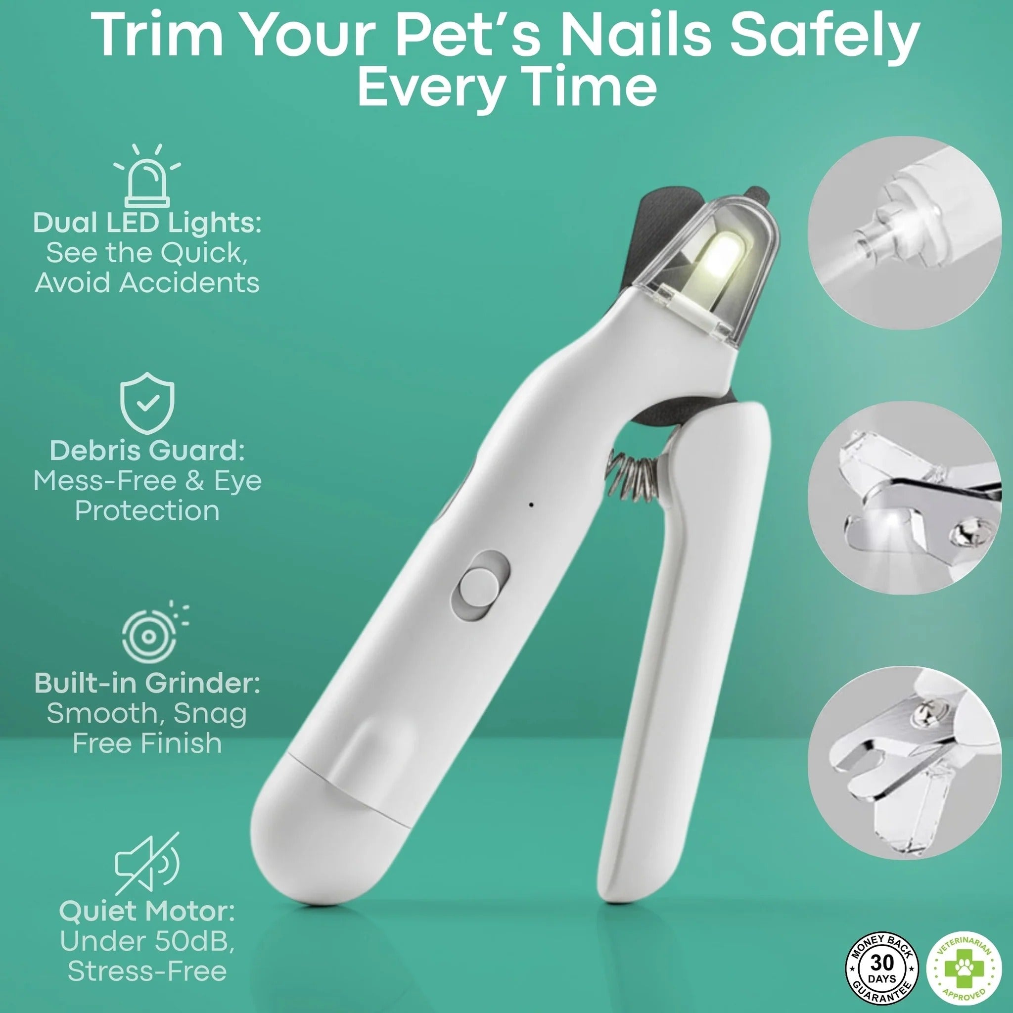 2-in-1 pet nail clipper and grinder