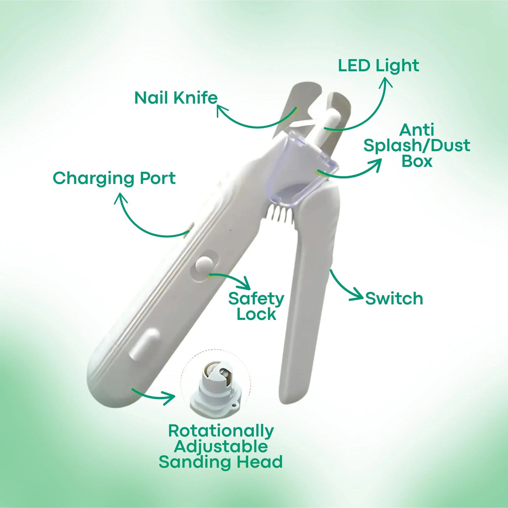 2-in-1 pet nail clipper and grinder