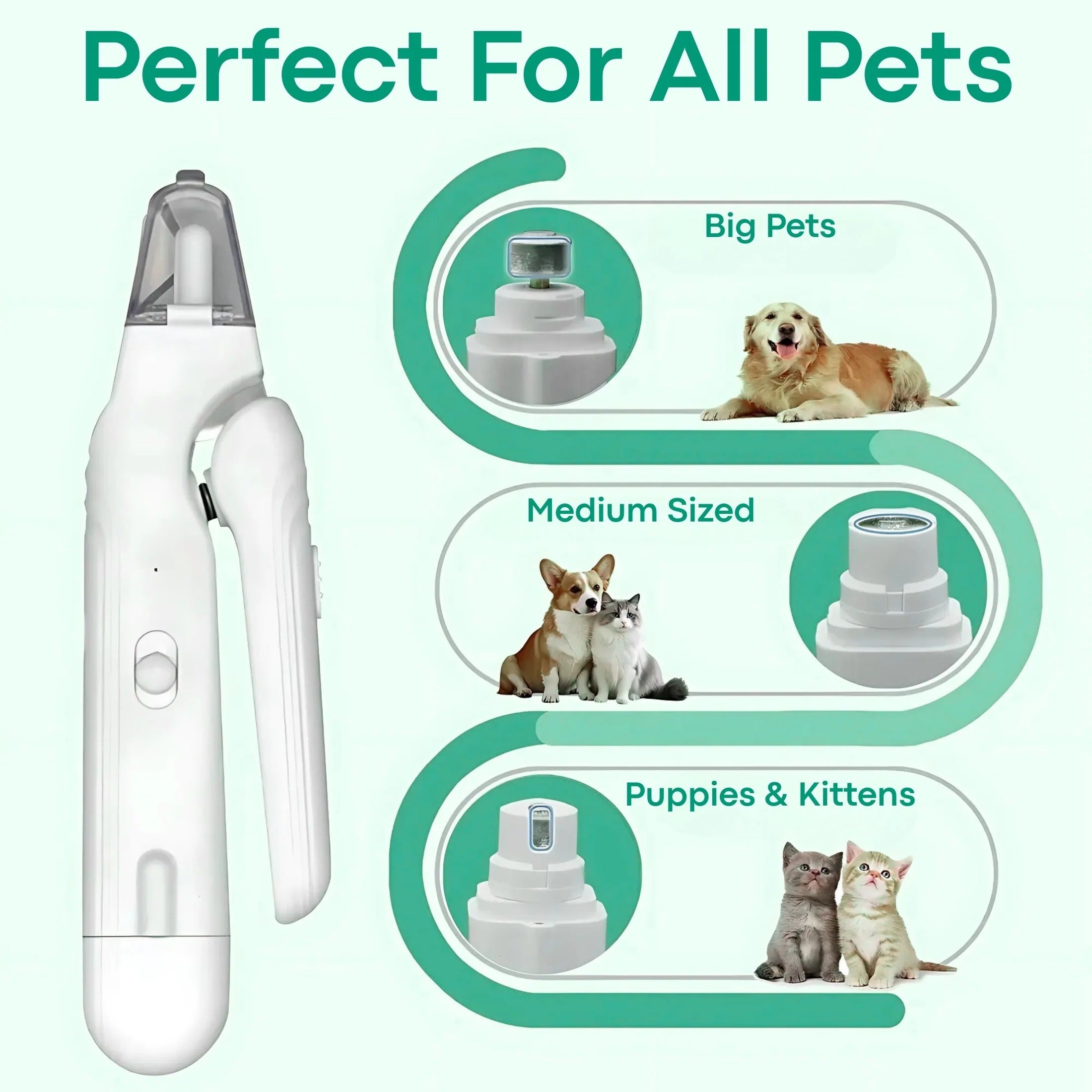 2-in-1 pet nail clipper and grinder