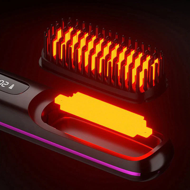 🎁Flash Sale(🚀50%OFF)💖Cordless Ceramic Heated Hair Straightening Comb
