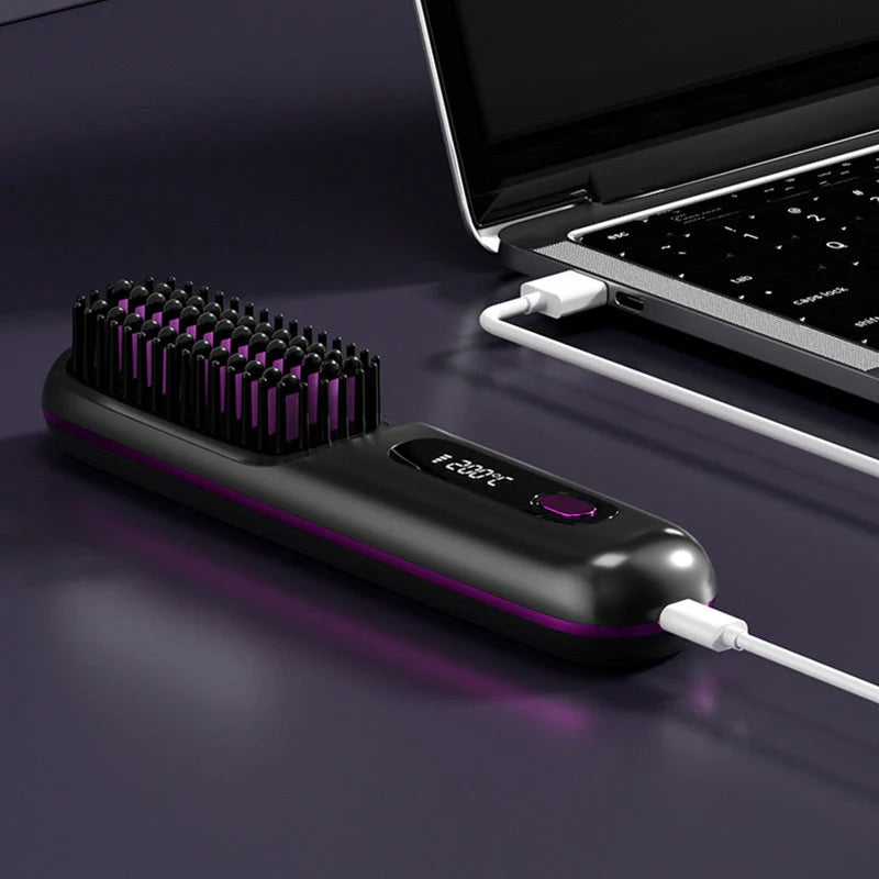 🎁Flash Sale(🚀50%OFF)💖Cordless Ceramic Heated Hair Straightening Comb